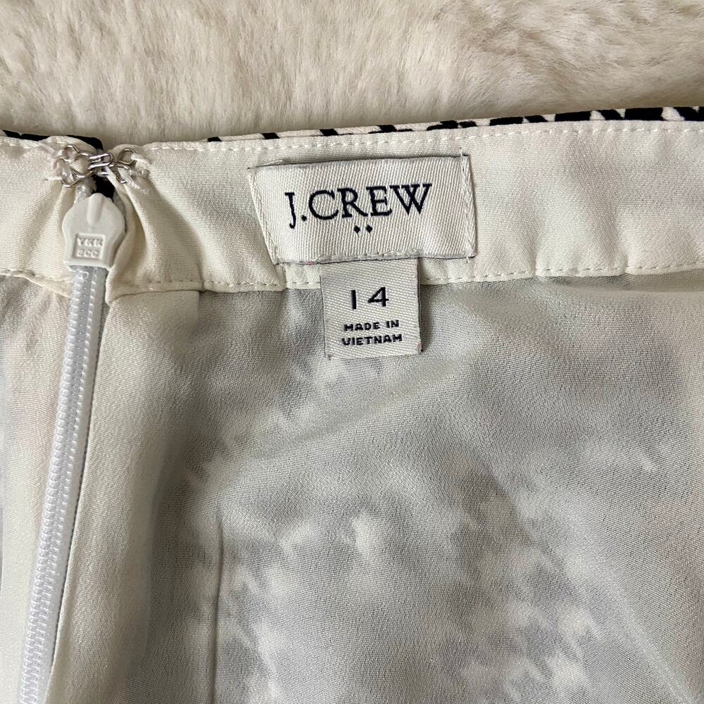 J. Crew Pleated Houndstooth Print Full Skirt Size 14 - Picture 5 of 7